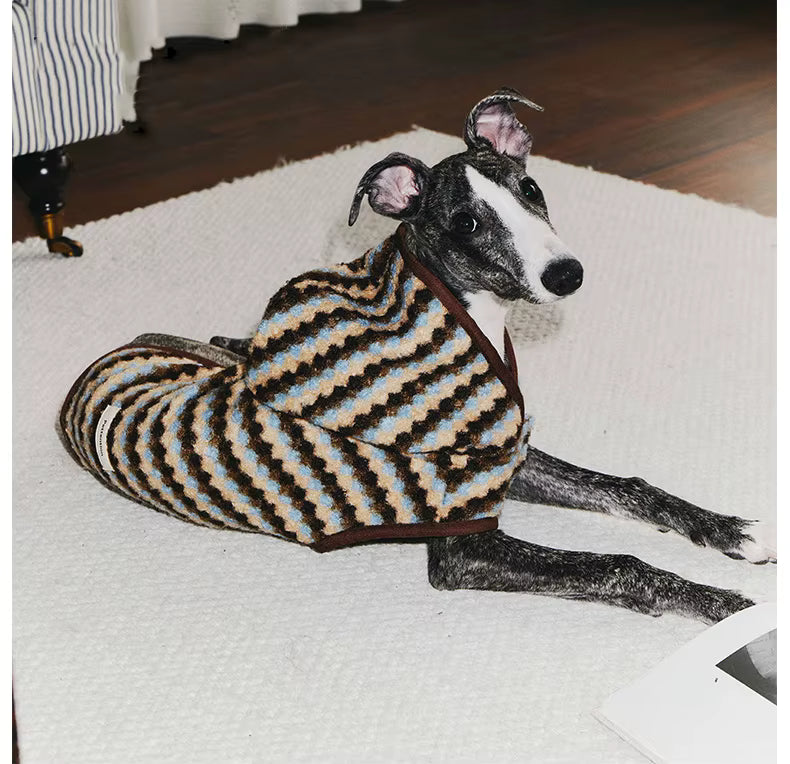 Striped Sleeveless Fleece Dog Vest