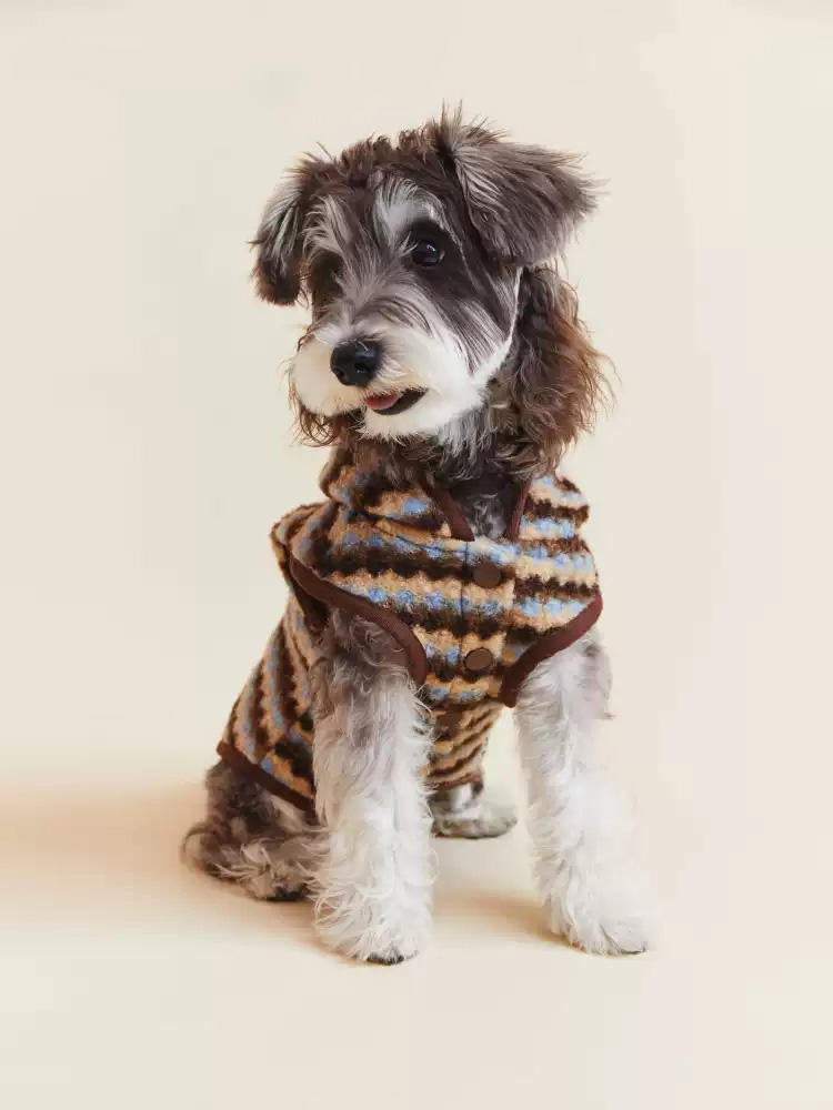 Striped Sleeveless Fleece Vest