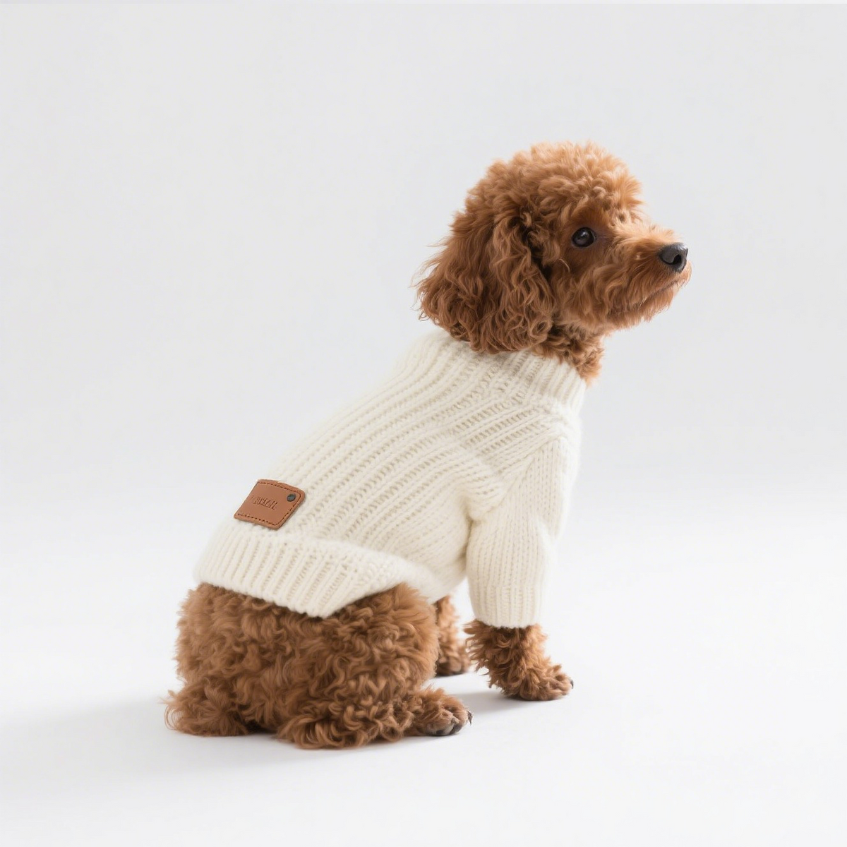 Chunky Knit Turtleneck, back view