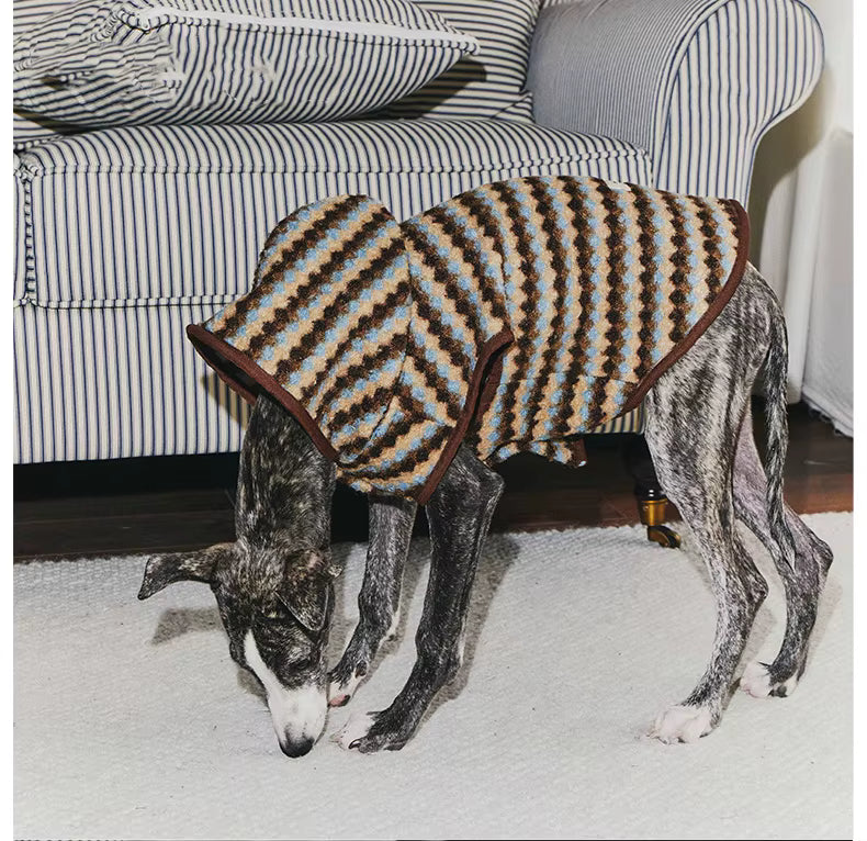 Striped Sleeveless Fleece Dog Vest
