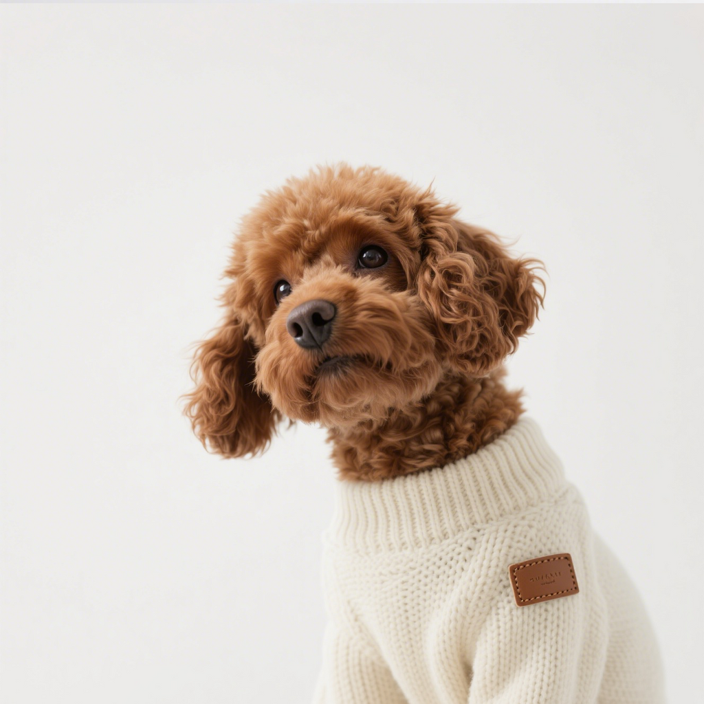 Close-up of the turtleneck collar and patch